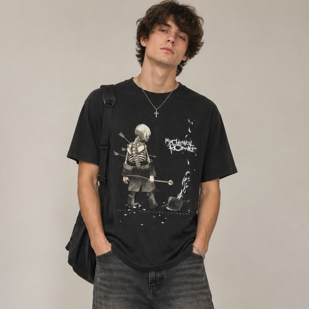 My Chemical Romance Black Parade Skeleton T-Shirt Band Concert Tee Top Small